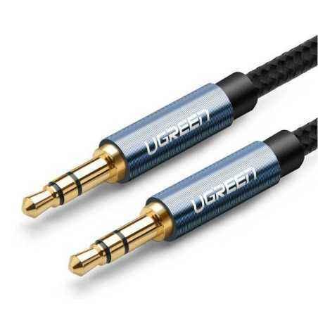 CABLU audio Ugreen- AV112 stereo3.5 mm jack T/T)- conectori auriti- 1m- braided- albastru 10685timbru verde 0.18 lei) - 69573038