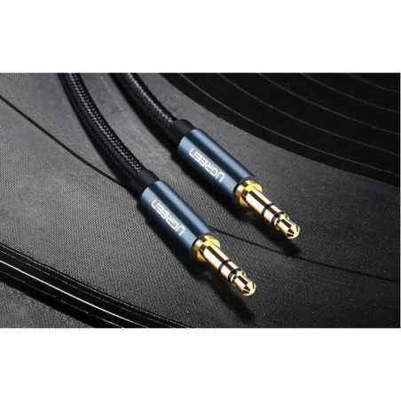 CABLU audio Ugreen- AV112 stereo3.5 mm jack T/T)- conectori auriti- 1m- braided- albastru 10685timbru verde 0.18 lei) - 69573038
