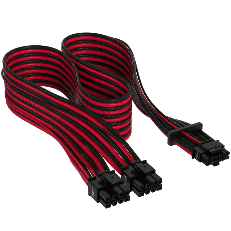 Corsair Cablu premium 124pin- PCIe Gen 5- 12VHPWR- 600W- Type 4- fire invelite individual- Rosu/Negru CP-8920334