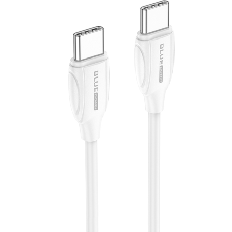 Cablu Date si Incarcare USB Type-C la USB Type-C Blue Power B1BX19- 1 m- 3A- Alb 314526timbru verde 0.08 lei)