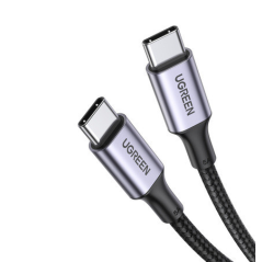 CABLU alimentare si date Ugreen- US316- Fast Charging Data Cable pt. smartphone- USB Type-C la USB Type-C 100W/5A- braided- 1m-