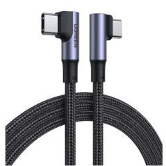 CABLU alimentare si date Ugreen- US335- Fast Charging Data Cable pt. smartphone- USB Type-C la USB Type-C 100W/5A Complete Angle