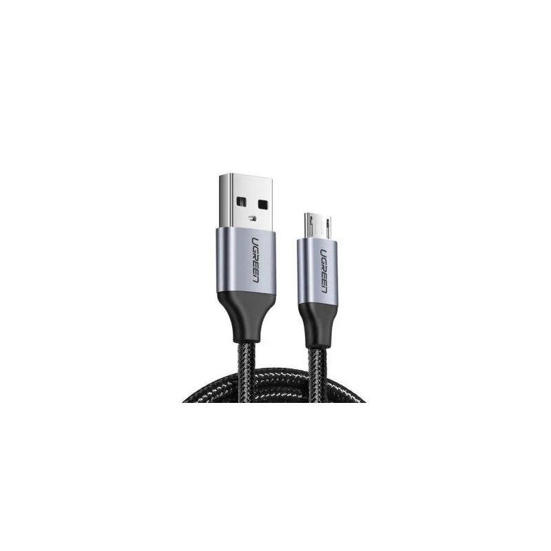 CABLU alimentare si date Ugreen- US290- Fast Charging Data Cable pt. smartphone- USB la Micro-USB- braided- 2m- negru 60148timbr