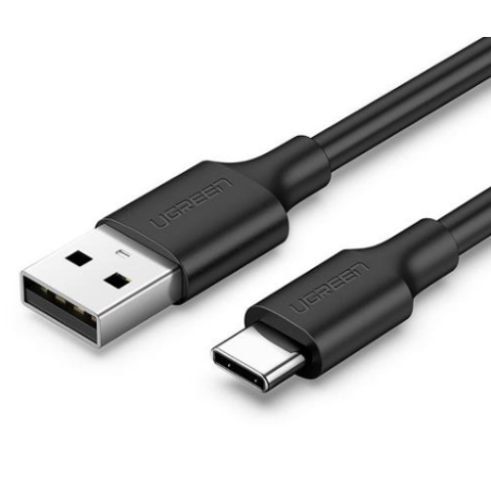 CABLU alimentare si date Ugreen- US287- Fast Charging Data Cable pt. smartphone- USB 2.0 la USB Type-C 5V/2A- 0.5m- negru 60115t