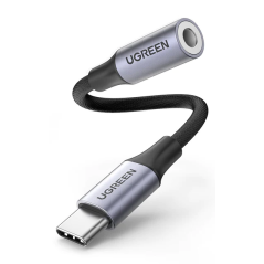 CABLU audio Ugreen- AV161- USB Type-CT) la 3.5 mm jackM)- lungime 15cm- gri 80154timbru verde 0.08 lei) - 6957303881543