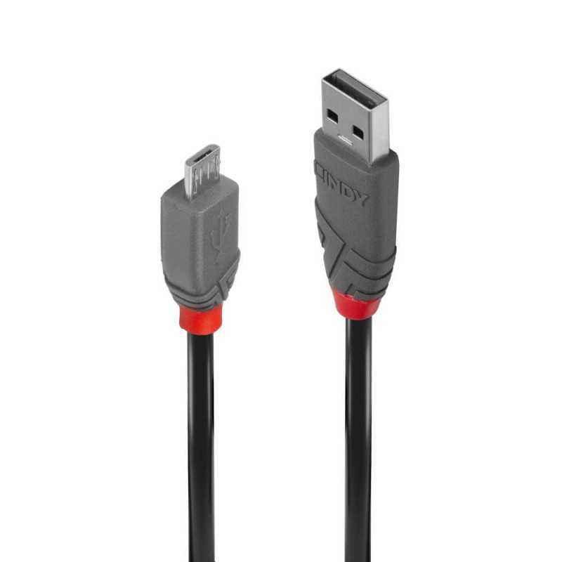 CABLU alimentare si date Lindy pt.smartphone Micro-USBT) la USB 2.0T)- 0.5 m- PVC- negru- LY-36731timbru verde 0.08 lei)