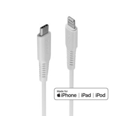 CABLU alimentare si date Lindy pt.smartphone LightningT) la USB Type-CT)- 1 m- PVC- alb- LY-31316timbru verde 0.08 lei)