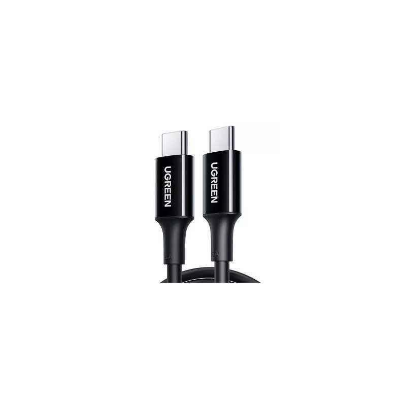 CABLU alimentare si date Ugreen- US300- Fast Charging Data Cable pt. smartphone-USB Type-C la Type-C- 1m- negru 80371timbru verd