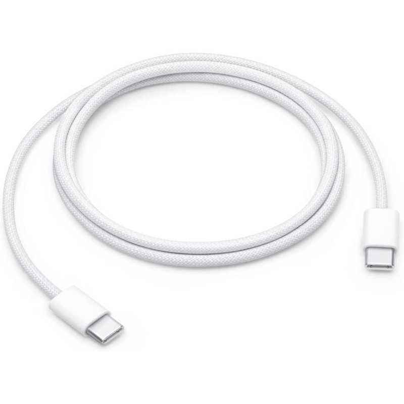 CABLU alimentare si date Apple pt.smartphone USB Type-CT) la USB Type-CT)- braided- lungime 1m- alb- mqkj3zm/atimbru verde 0.08