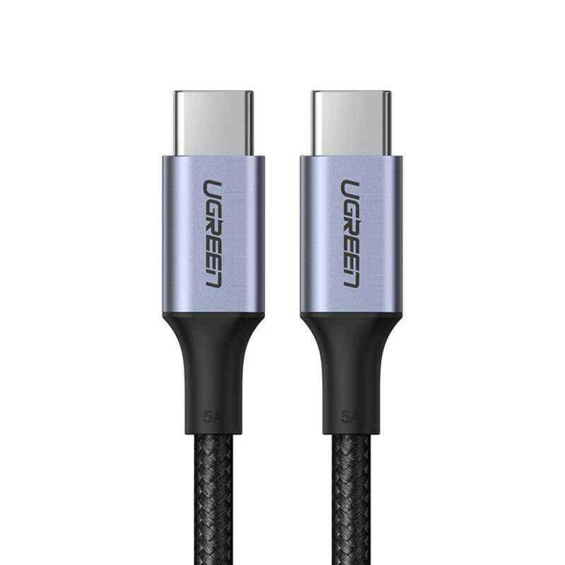 CABLU alimentare si date Ugreen- US316- Fast Charging Data Cable pt. smartphone- USB Type-C la USB Type-C 100W/5A- braided- 1.5m
