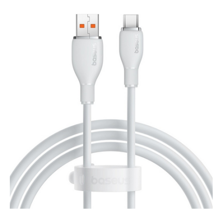 CABLU alimentare si date Baseus Pudding- Fast Charging Data Cable pt. smartphone- USB la USB Type-C 100W- 1.2m- alb P10355703221