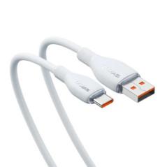 CABLU alimentare si date Baseus Pudding- Fast Charging Data Cable pt. smartphone- USB la USB Type-C 100W- 1.2m- alb P10355703221