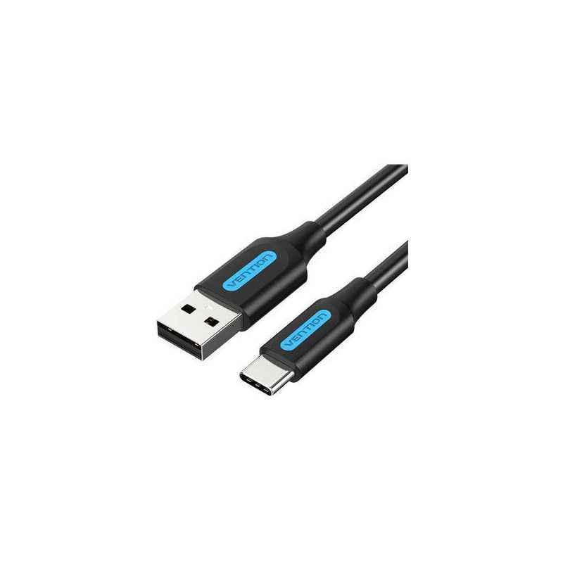 Cablu alimentare si date Vention- USB 2.0T) la USB Type-CT)- 1m rata transfer 480 Mbps- invelis PVC- negru- COKBFtimbru verde 0.