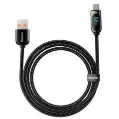 CABLU alimentare si date Baseus- Dynamic Fast Charging Data Cable pt. smartphone- USBT) la USB Type-CT)- 66W- braided- 2m- negru