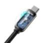 CABLU alimentare si date Baseus- Dynamic Fast Charging Data Cable pt. smartphone- USBT) la USB Type-CT)- 66W- braided- 2m- negru