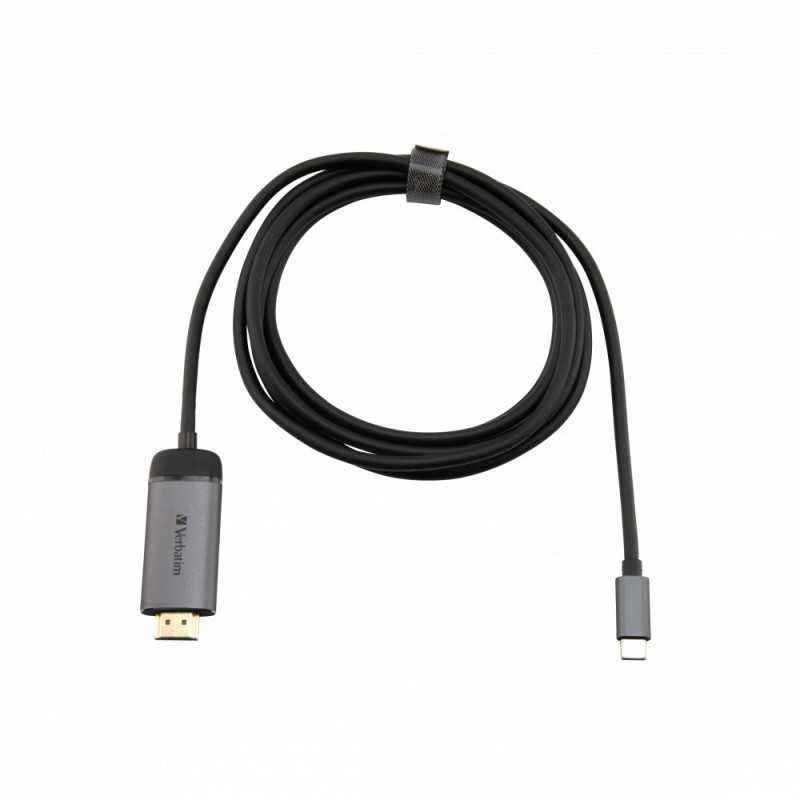 CABLU video VERBATIM- 4K- USB Type CT) la HDMIT)- cablu 1.5 m- brushed metal 49144timbru verde 0.18 lei)