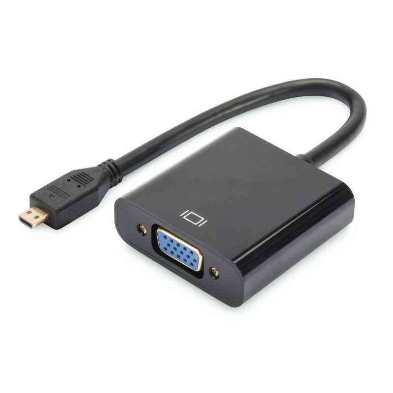 DIGITUS converter micro-HDMI to VGA micro HDMI plug VGA D-Sub connector 3.5mm audio jack black DA-70460timbru verde 0.8 lei)