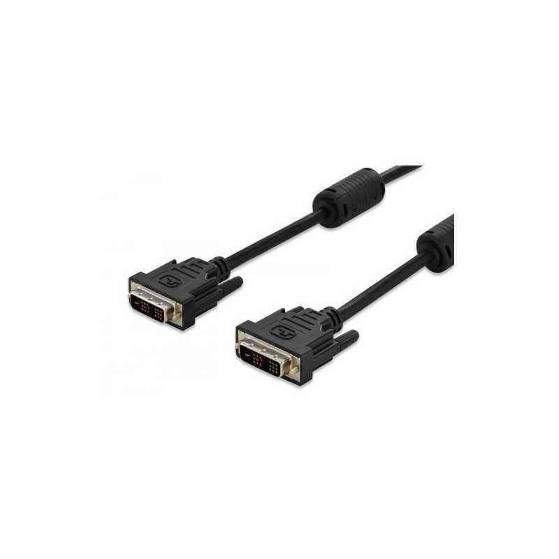 DIGITUS DVI-D Cable M/M 181 5.0m bulk DVI-D 181 M to DVI-D 181 M Single Link black AK-320100-050-Stimbru verde 0.8 lei)