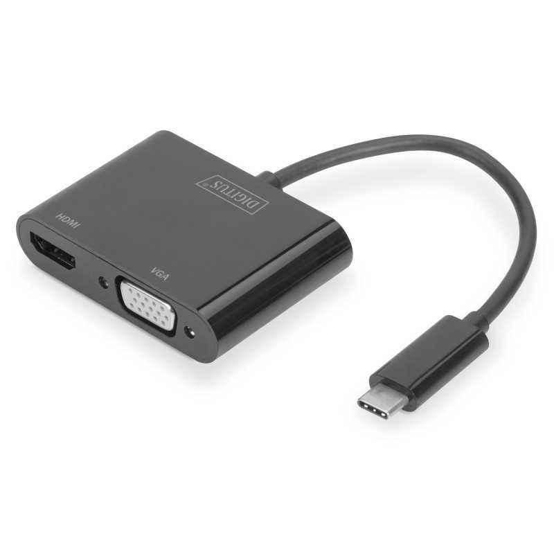 DIGITUS USB Type C to HDMI VGA Adapter 4K/30Hz / Full HD 1080p black DA-70858timbru verde 0.18 lei)
