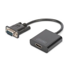 DIGITUS VGA to HDMI Converter Audio 3.5mm Full HD 1080p cable type 15cm black DA-70473timbru verde 0.8 lei)