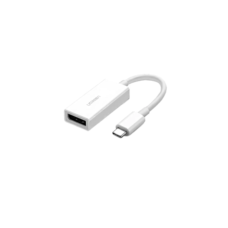 CABLU video Ugreen- MM130 adaptor USB Type-CT) la DisplayPortM)- 10 cm- rezolutie maxima 4K UHD3840 x 2160) la 60 Hz- alb 40372t