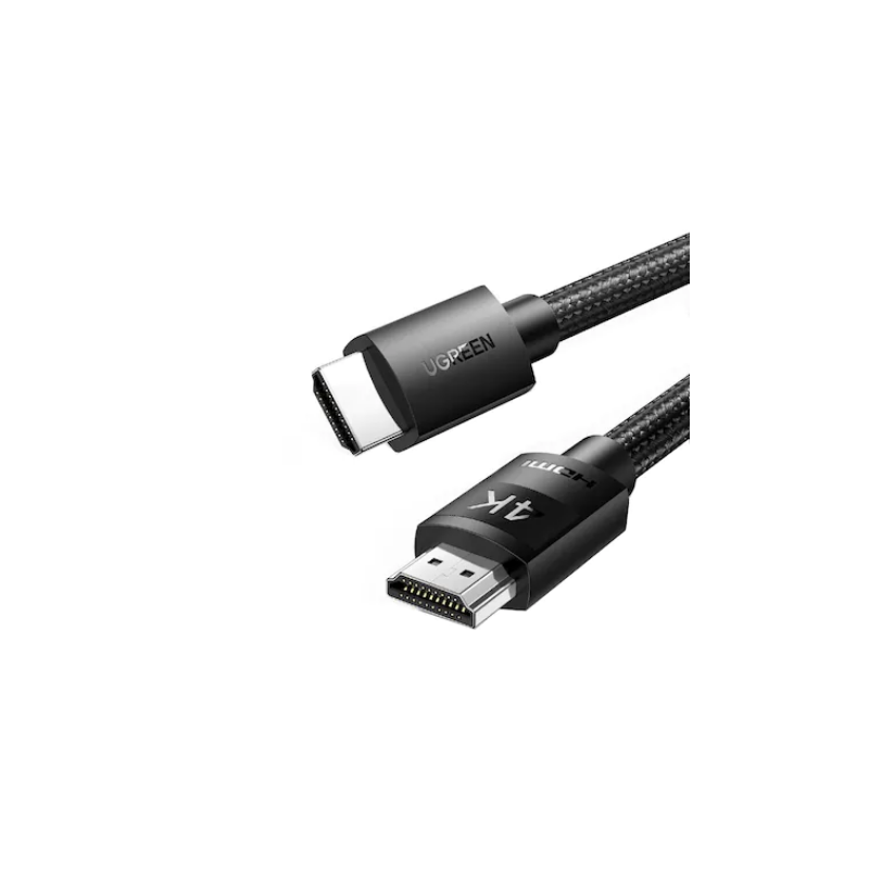 CABLU video Ugreen- HD119 HDMIT) la HDMIT)- rezolutie maxima 4K UHD3840 x 2160) la 60 Hz- braided- 3m- negru 40102timbru verde 0