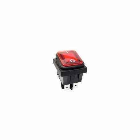 Intrerupator de retea 125/250 V - 10/16 A c.a. - rosu