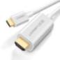 CABLU video Ugreen- MM121 USB Type-CT) la HDMIT)- rezolutie maxima 4K UHD3840 x 2160) la 60 Hz- 1.5m- ABS- alb 30841timbru verde