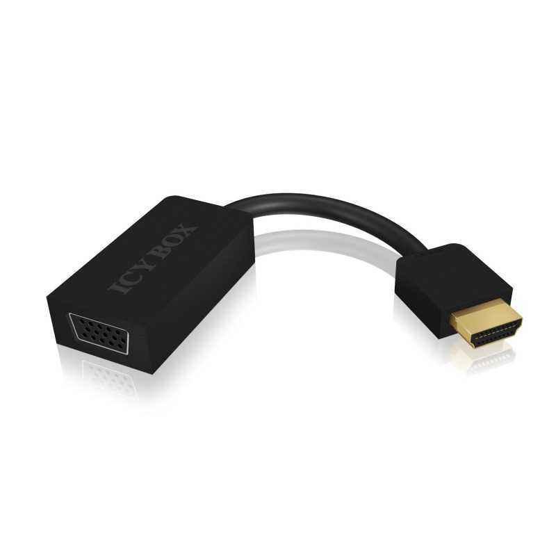CABLU video Icy Box HDMI la VGA- aluminiu- negru- IB-AC502timbru verde 0.08 lei)