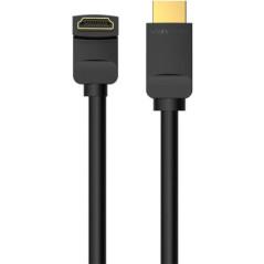 Cablu video Vention- HDMI(T) la HDMI(T)- 2m- rezolutie maxima 4K la 60Hz- conectori auriti- cupru- unghi 270 grade- negru- AAQBH