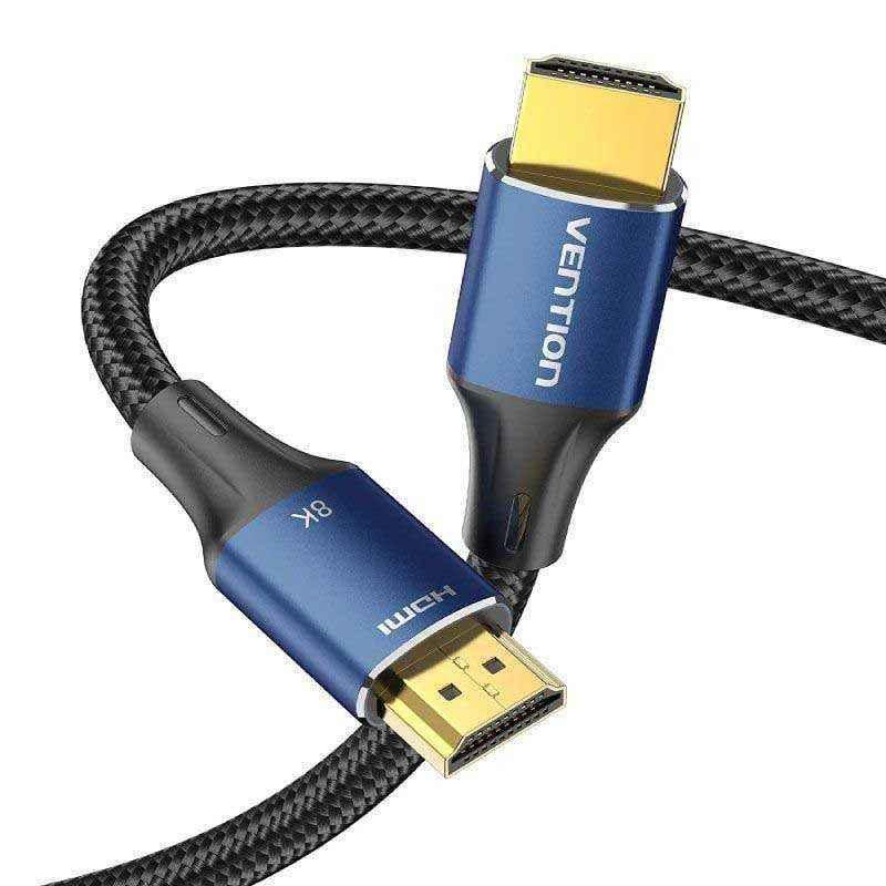 Cablu video Vention- HDMI(T) la HDMI(T)- 1.5m- rezolutie maxima 8K la 60Hz/4K la 120Hz- conectori auriti- cupru/argint- bumbac b