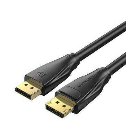 Cablu video Vention- DisplayPort(T) la DisplayPort(T)- 1.5m- rezolutie maxima 8K la 60Hz/4K la 120Hz- conectori auriti- cupru/ar