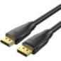 Cablu video Vention- DisplayPort(T) la DisplayPort(T)- 1.5m- rezolutie maxima 8K la 60Hz/4K la 120Hz- conectori auriti- cupru/ar