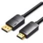 Cablu video Vention- DisplayPort(T) la HDMI(T)- 2m- rezolutie maxima 1080p la 60 Hz- conectori auriti- cupru- invelis PVC- negru