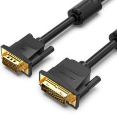 Cablu video Vention- DVI-IT) dual link la VGA(T)- 1m- rezolutie maxima 1080p la 60 Hz- conectori auriti- cupru- invelis PVC- neg