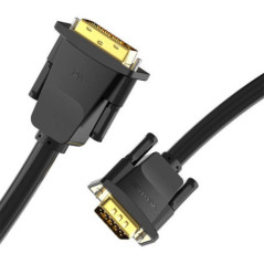 Cablu video Vention- DVI-D(T) la VGA(T)- 1m- rezolutie maxima 1080p la 60 Hz- conectori auriti- cupru- invelis PVC- negru- EABBF