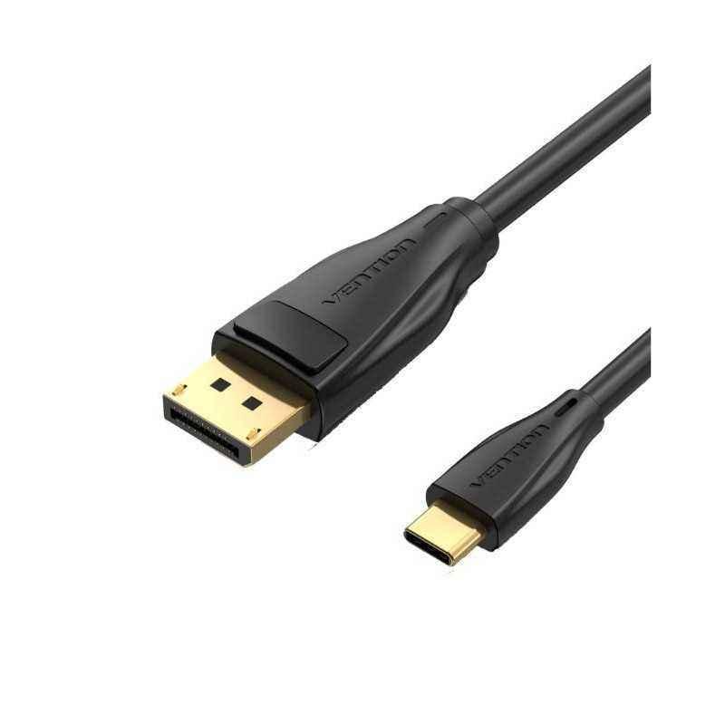 Cablu video Vention- USB Type-C(T) la DisplayPort(T)- 2m- rezolutie maxima 8K la 60Hz/4K la 120Hz- conectori auriti- cupru- inve