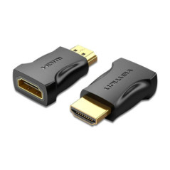 Adaptor video Vention- HDMI(T) la HDMI(M)- rezolutie maxima 4K la 60Hz- conectori auriti- invelis PVC- negru- AIMB0timbru verde
