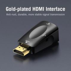 Convertor video Vention- HDMI(T) la VGAM) si Jack 3.5mmM)- rezolutie maxima 1080p la 60 Hz- conectori auriti- invelis ABS- negru