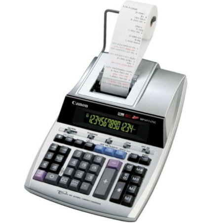 Calculator de birou CANON- MP-1411LTSC- ecran 14 digiti- Ribon- functie business- tax si conversie moneda- gri- 2497B001AAtimbr