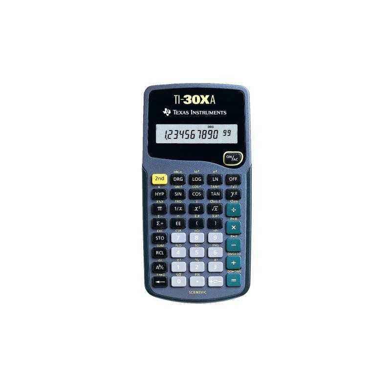 CALCULATOR de BIROU Texas Instruments STIINTIFIC TI-30XA- 10 digiti TI002384timbru verde 0.18 lei)