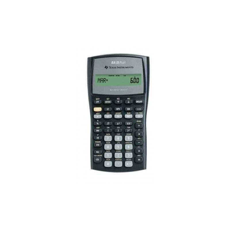 CALCULATOR de BIROU Texas Instruments TI-BA-II PLUS TI001806timbru verde 0.18 lei)