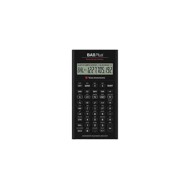 CALCULATOR de BIROU Texas Instruments BAII Plus Professional TI015110timbru verde 0.18 lei)