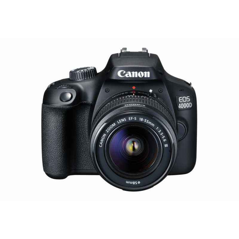 Camera foto CANON kit EOS-4000D EF-S 18-55mm DCIII- 18.7MP-2.7 TFT fixed DIGIC 4- 3 cadre / sec- ISO 100-6400-FullHD movies 30f