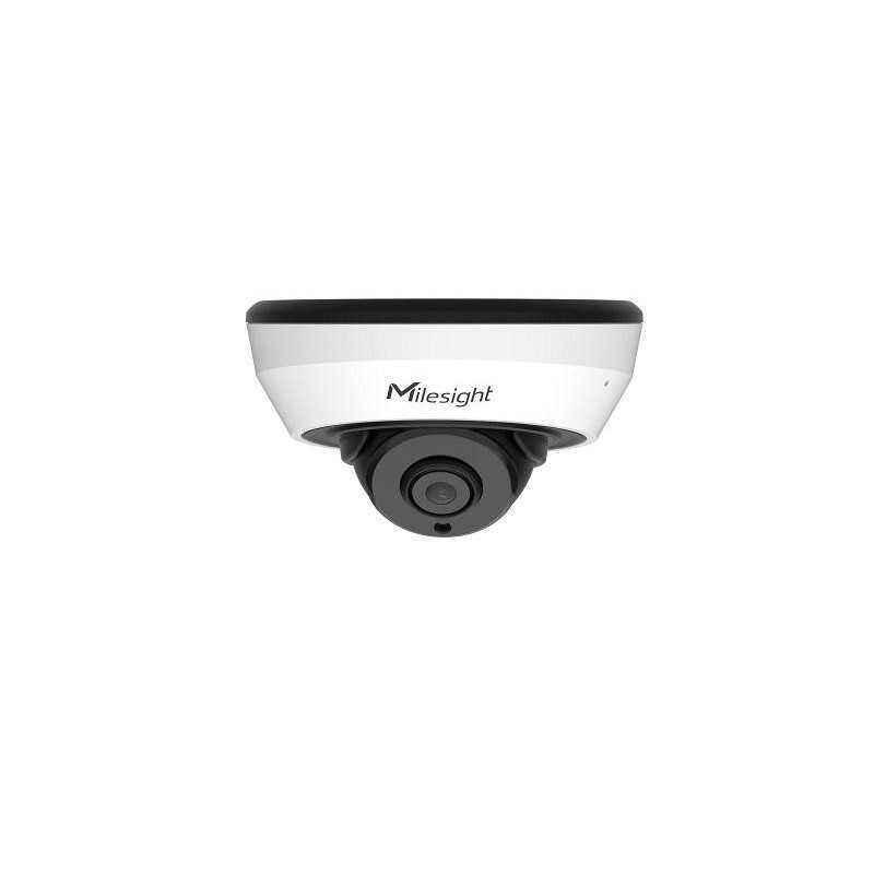 CAMERA IP Milesight- mini dome pt. interior - exterior- dist. IR 20 m- tip lentila fixa 2.8 mm- 8 Mpx- microfon- PoE- slot SD