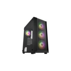 CARCASA FORTRON Middle Tower- ATX- CMT218- fara sursa- USB 3.0 x 2- USB 2.0 x 1- RGB light bar- 120mm x 4 fan- HD-audio- negru-