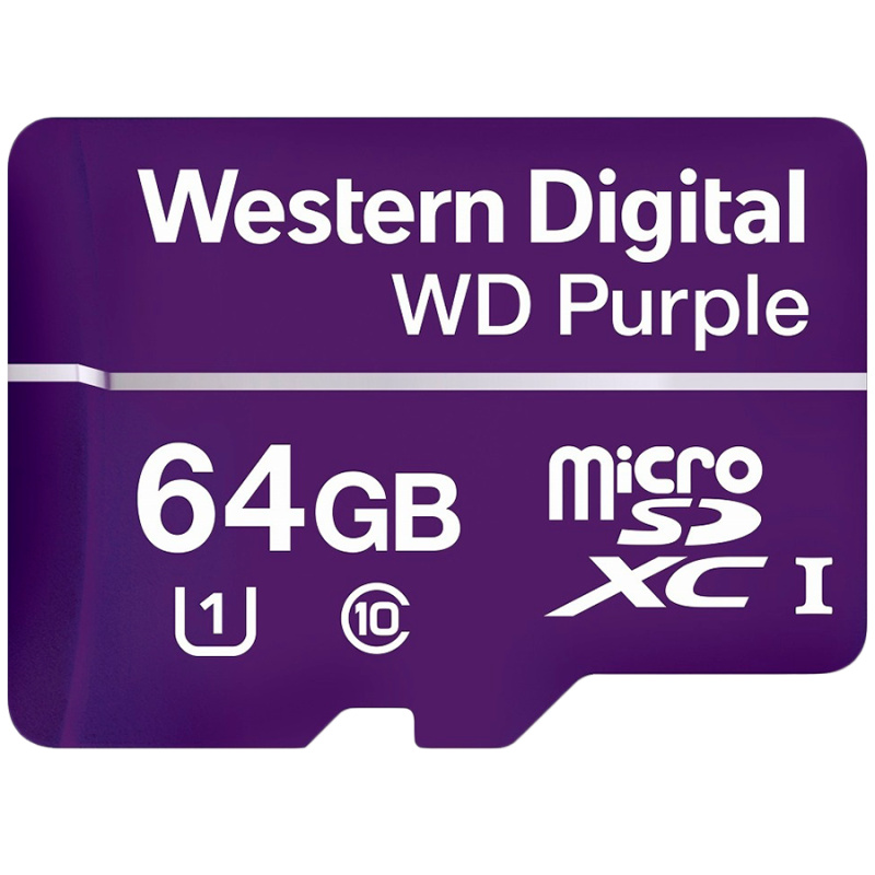 WD Purple 64GB Surveillance microSD XC Class - 10 UHS 1- WDD064G1P0Ctimbru verde 0.03 lei)