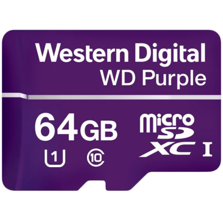 WD Purple 64GB Surveillance microSD XC Class - 10 UHS 1- WDD064G1P0Ctimbru verde 0.03 lei)