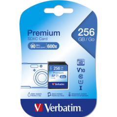 MEMORIE SD CARD VERBATIM 256GB CLASA 10 44026TIMBRU VERDE 0.03 LEI)