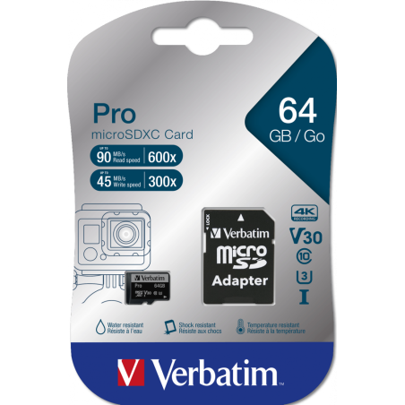 MEMORIE SD CARD VERBATIM 64GB CLASA 10 ADAPTOR INCLUS 47042TIMBRU VERDE 0.03 LEI)